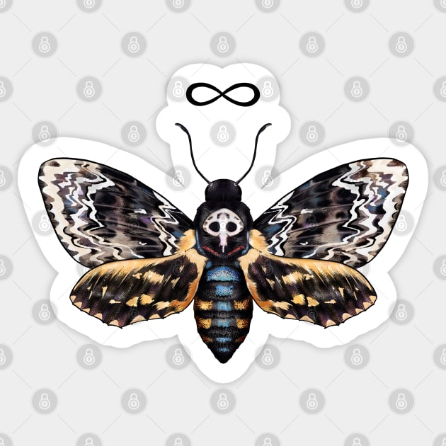 Death head hawk moth Sticker by Sitenkova